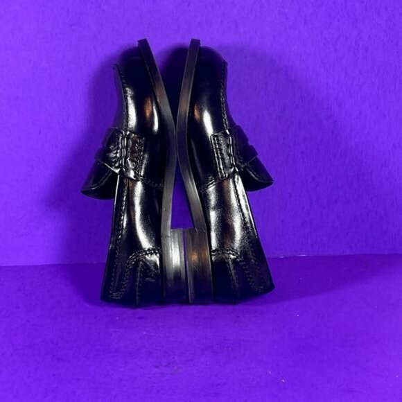 Jeffrey Campbell Women's Black Leather Loafers Shoe‎ Size 6.5 - Picture 7 of 9